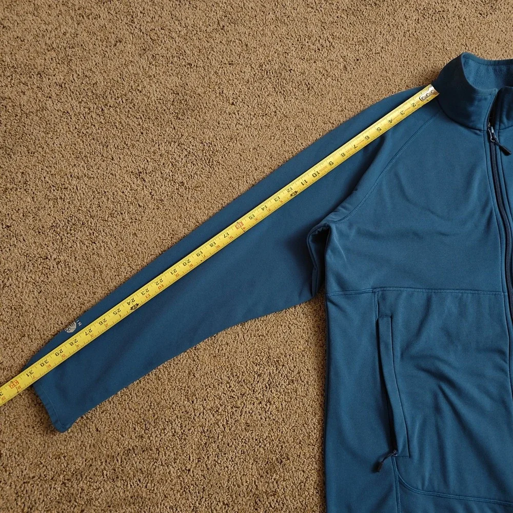 Mountain Hardwear Men's Fleece Jacket Blue Full‎ Zip Size Large Outdoor
